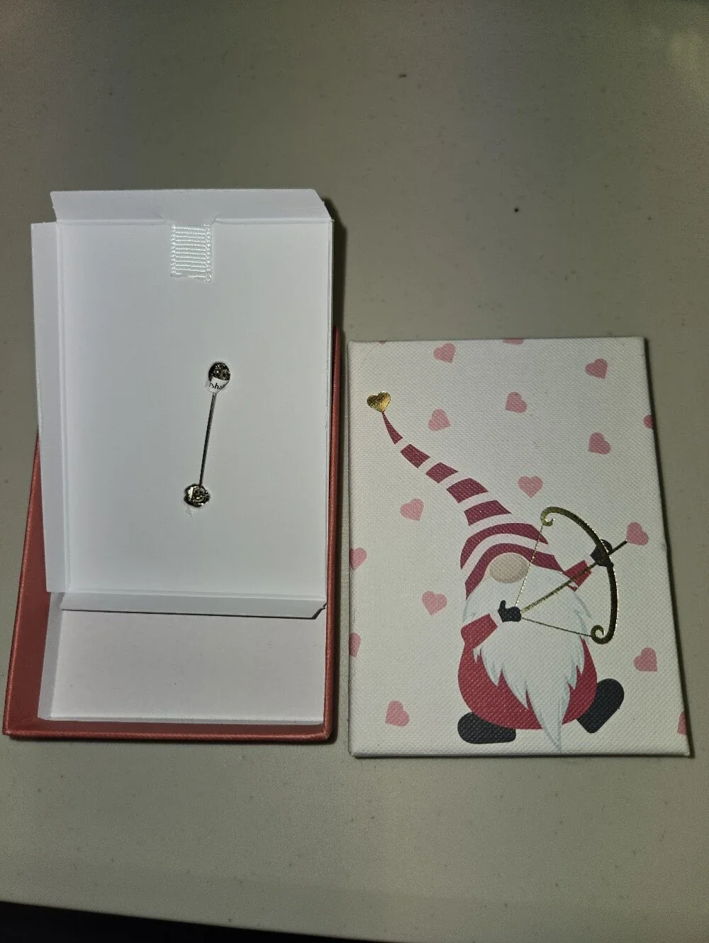 bella+jack Red Gnome Bow Accent Pin